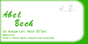 abel bech business card